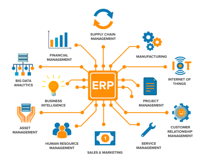 ERP services and management system